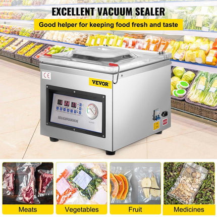 DZ-260C Digital Vacuum Sealer Food Vacuum Sealing Packing Machine 220V.