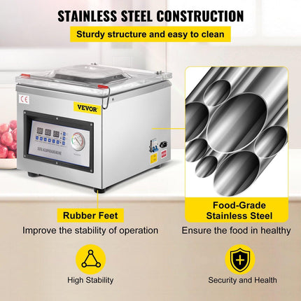 DZ-260C Digital Vacuum Sealer Food Vacuum Sealing Packing Machine 220V.