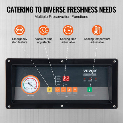 DZ-400/2E Automatic Extra Deep Vacuum Sealer Food Vacuum Sealing Packing Machine 220V.