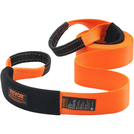 Heavy Duty Tow Strap Recovery Kit 76.2 mm x 6.1 m (MBS-16329 kg) Tree Saver Winch Strap, Triple Reinforced Loop & Protective Sleeves & Storage Bag , 19 mm D-Ring Shackles, for Truck Jeep SUV ATV.