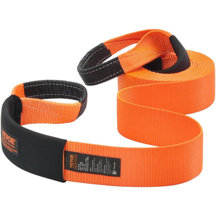 Heavy Duty Tow Strap Recovery Kit 85.1 mm x 9.1 m (MBS-16329 kg) Tree Saver Winch Strap, Triple Reinforced Loop & Protective Sleeves & Storage Bag , 19 mm D-Ring Shackles, for Truck Jeep SUV ATV.