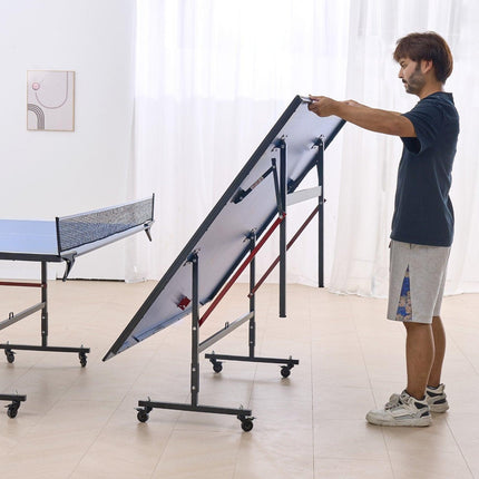 Ping Pong Table Foldable Table Tennis Game Table Indoor with Clamp Net.