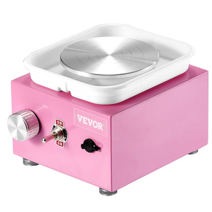 Mini Pottery Wheel Electric Ceramic Wheel Machine 0-320RPM Speed Pink.