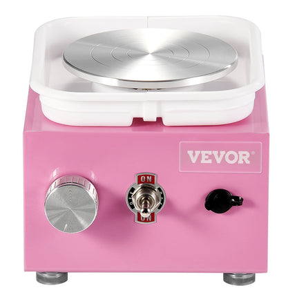 Mini Pottery Wheel Electric Ceramic Wheel Machine 0-320RPM Speed Pink.