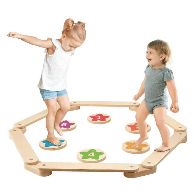 Kids Balance Beam Stepping Stones Gymnastics Children Balance Board 6 PCS.