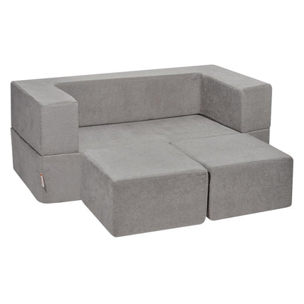 VEVOR Modular Kids Play Couch 4Pcs DIY Creative Child Sectional Sofa Dark Grey.