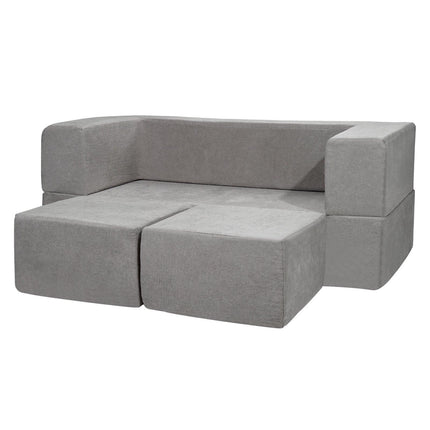 VEVOR Modular Kids Play Couch 4Pcs DIY Creative Child Sectional Sofa Dark Grey.