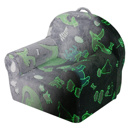 VEVOR Toddler Chair Glow in the Dark Plush Baby Chair Playroom Furniture Grey.