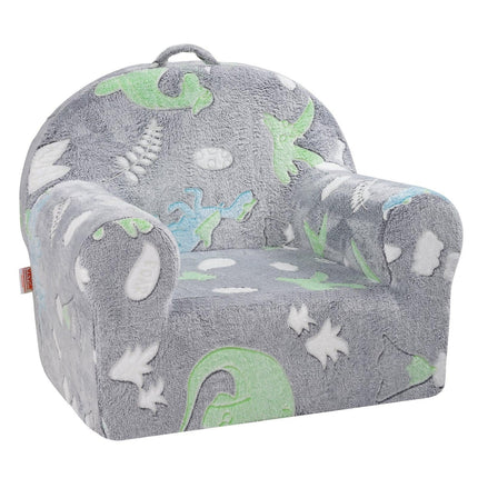 VEVOR Toddler Chair Glow in the Dark Plush Baby Chair Playroom Furniture Grey.
