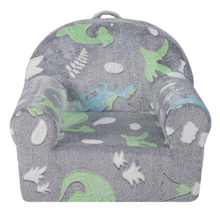 VEVOR Toddler Chair Glow in the Dark Plush Baby Chair Playroom Furniture Grey.