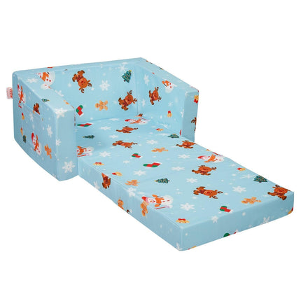 VEVOR Baby Chair Foldable 2-in-1 Baby Lounger Couch Cartoon Kids Sofa Pink.