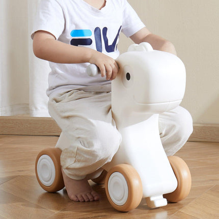 VEVOR 3 in 1 Rocking Horse for Toddlers 1-3 Years, Baby Rocking Horse with Detachable Balance Board and 4 Smooth Wheels, Support up to 80 lbs HDPE Material Kids Ride on Toy, Swinging, Orange.