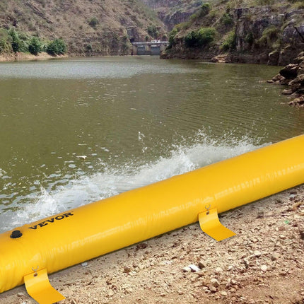 Flood Barrier Hydro Barrier 12' Length x 12" Height for Water Diversion.
