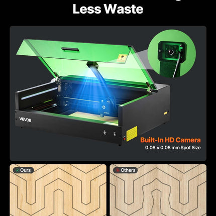 Laser Engraver, 20W, Laser Engraving and Cutting Machine with Enclosure Camera, Laser Cutter, 36000 mm/min, 500 x 320 mm Working Area, for Wood, Leather, Glass, Paper, Certain Metal, Class 1.