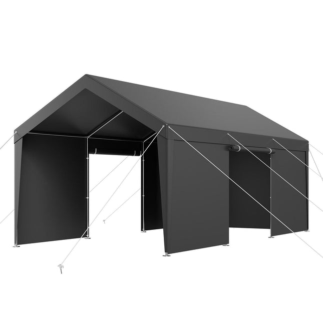 Carport Car Canopy 12x20FT Heavy Duty Car Shelter with Sidewalls White.