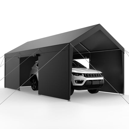 Carport Car Canopy 12x20FT Heavy Duty Car Shelter with Sidewalls White.