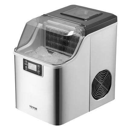 Portable Countertop Ice Maker 45Lbs/24H Self-Cleaning with Scoop Basket.