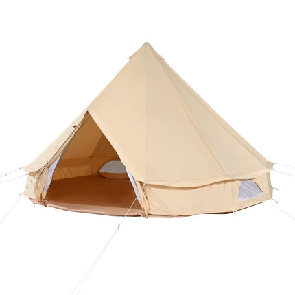 Canvas Bell Tent 5m/16.4ft 4-Season Camping Yurt Tent with Stove Jack.