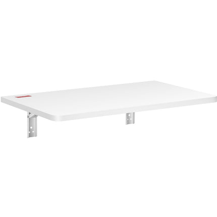 Wall Mounted Folding Table, Wall Mount Drop Leaf Tables, Wooden Floating Desk for Dining, Laundry Room, Office, 23.6" x 15.6" Fold Down Desk with Carbon Steel Bracket.