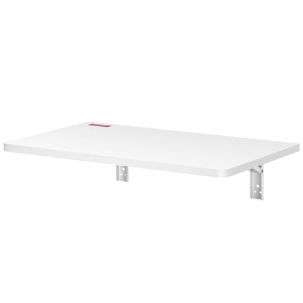 Wall Mounted Folding Table, Wall Mount Drop Leaf Tables, Wooden Floating Desk for Dining, Laundry Room, Office, 23.6" x 15.6" Fold Down Desk with Carbon Steel Bracket.