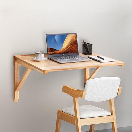 Wall Mounted Folding Table, Wall Mounted Drop Leaf Tables, Solid Wood Floating Desk for Dining, Laundry Room, Office, 31.5" x 23.58" x 17.24" Fold Down Desk.