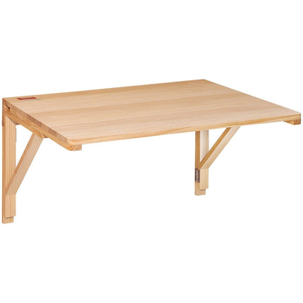 Wall Mounted Folding Table, Wall Mounted Drop Leaf Tables, Solid Wood Floating Desk for Dining, Laundry Room, Office, 31.5" x 23.58" x 17.24" Fold Down Desk.
