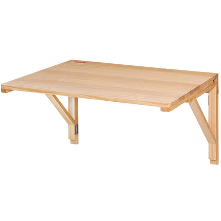 Wall Mounted Folding Table, Wall Mounted Drop Leaf Tables, Solid Wood Floating Desk for Dining, Laundry Room, Office, 31.5" x 23.58" x 17.24" Fold Down Desk.