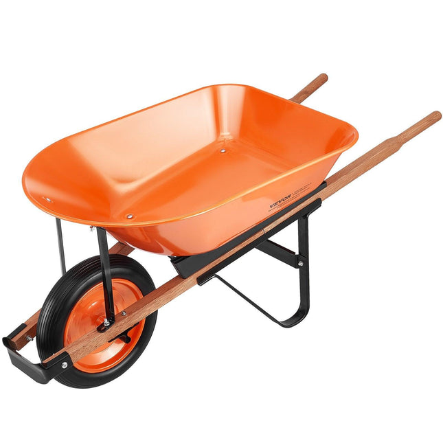 Wheelbarrow Cart One Wheel Garden Dump Cart 330 lbs Yard Utility Cart.