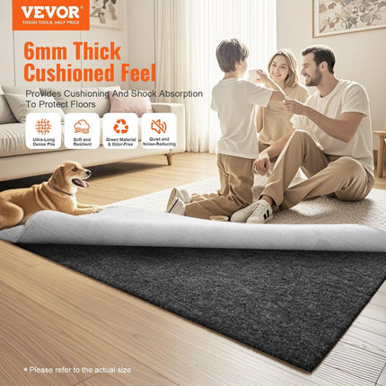 Non Slip Rug Pad Gripper 25 x 94.5 in 0.24" Carpet Mat Thick for Floor.