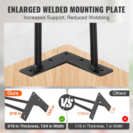 711.2MM Hairpin Furniture Legs, Metal Home DIY Projects for Nightstand, Coffee Table, Desk, 226.8KG Load Capacity with Rubber Floor Protectors, Metal Heavy Duty Sturdy Modern Table Legs, 4PCS.
