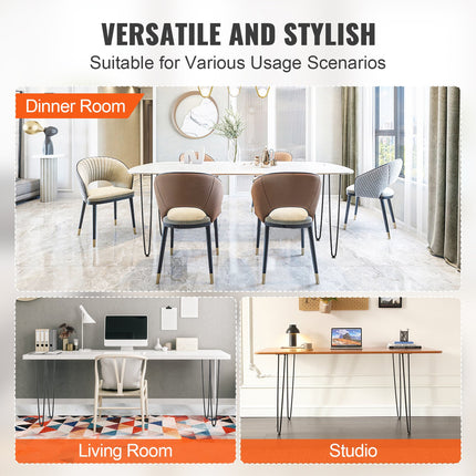711.2MM Hairpin Furniture Legs, Metal Home DIY Projects for Nightstand, Coffee Table, Desk, 226.8KG Load Capacity with Rubber Floor Protectors, Metal Heavy Duty Sturdy Modern Table Legs, 4PCS.