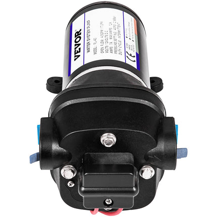 Water Pressure Diaphragm Pump, 12V FL-40 High Pressure Diaphragm Water Pump, 40PSI Automatic Self Priming Water Pump, 17L/MIN Misting Booster Sprayer Diaphragm Pump for Caravan Boat RV Garden.