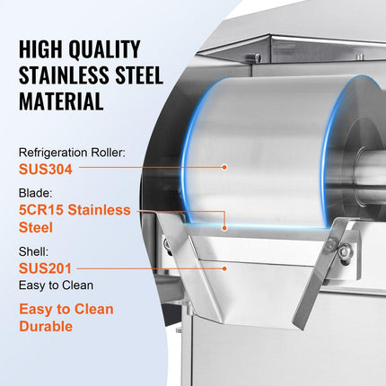 Commercial Snowflake Ice Machine, 276LBS/24H Snowflake Ice Maker, Stainless Steel Ice Shaver Machine, Electric Snow Cone Maker, Air Cooling System for Rapid Heat Dissipation, for Bakery, Cafe.