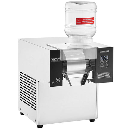 Commercial Snowflake Ice Machine, 276LBS/24H Snowflake Ice Maker, Stainless Steel Ice Shaver Machine, Electric Snow Cone Maker, Air Cooling System for Rapid Heat Dissipation, for Bakery, Cafe.