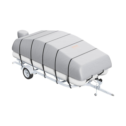 Pontoon Boat Cover 800D Waterproof Trailerable 23-24 ft with Storage Bag.