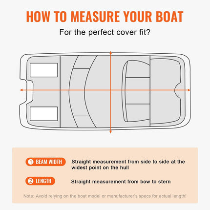 Pontoon Boat Cover 800D Waterproof Trailerable 23-24 ft with Storage Bag.