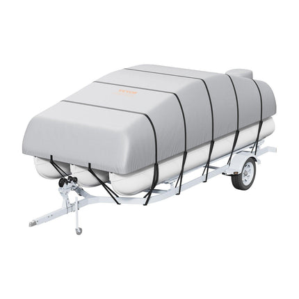 Pontoon Boat Cover 800D Waterproof Trailerable 23-24 ft with Storage Bag.