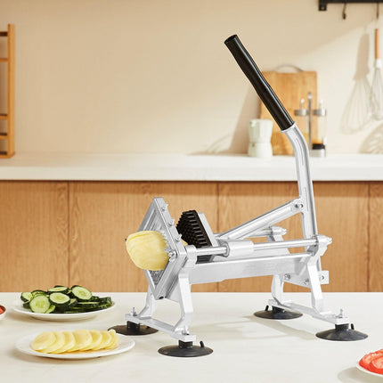Commercial Vegetable Slicer, 1/4 inch Fruit Slicer, Stainless Steel and Aluminum Alloy Vegetable Cutter Slicer Machine, Manual Slicer with Non-slip Feet, for Radishes, Onions, Potatoes, Lemons.