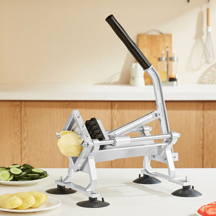 Commercial Vegetable Slicer, 1/2 inch Fruit Slicer, Stainless Steel and Aluminum Alloy Vegetable Cutter Slicer Machine, Manual Slicer with Non-slip Feet, for Radishes, Onions, Potatoes, Lemons.