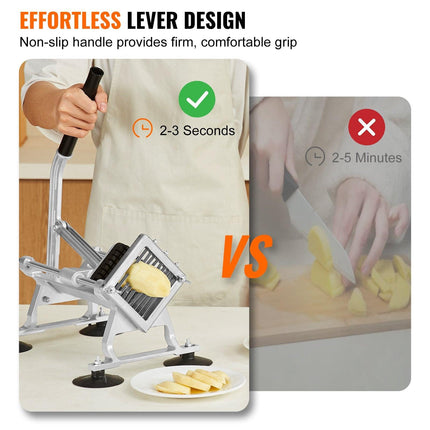 Commercial Vegetable Slicer, 3/8 inch Fruit Slicer, Stainless Steel and Aluminum Alloy Vegetable Cutter Slicer Machine, Manual Slicer with Non-slip Feet, for Radishes, Onions, Potatoes, Lemons.
