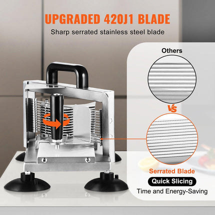 Commercial Tomato Slicer, 1/4"+3/8"+3/16" Tomato Cutter Slicer, Stainless Steel Heavy Duty Tomato Slicer Machine, Manual Tomato Slicer with Non-slip Feet, Cutting Tomatoes, Cucumbers, Bananas.