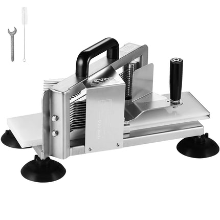 Commercial Tomato Slicer, 3/16 inch Tomato Cutter Slicer, Stainless Steel Heavy Duty Tomato Slicer Machine, Manual Tomato Slicer with Non-slip Feet, for Cutting Tomatoes, Cucumbers, Bananas.