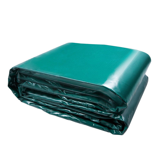 PVC Waterproof Tarp, 16.5 x 29.5 ft Heavy Duty PVC Tarpaulin, Tear-Proof and Weather-Proof, with Grommets and Reinforced Edges for Canopy Boat RV Tent Shelter Trailer Truck Cover, Green.