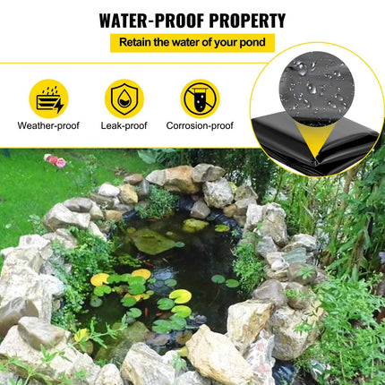 LLDPE Pond Liner 15x20 ft, Pond Liner 20 Mil, Fish Pond Liners for Waterfall, Pond and Fish Ponds.