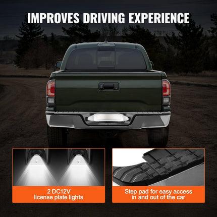 VEVOR Rear Step Bumper Chrome Steel Bumper Assembly for 2007-2013-Toyota Tundra.