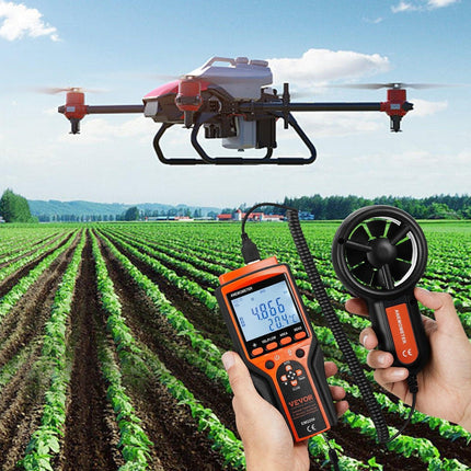 Split Handheld Anemometer, Digital Wind Speed CFM Meter Gauge with LED Backlight Screen, Measures Wind Velocity Wind Temperature Air Flow Wind Chill, for Sailing Surfing Flying HVAC.