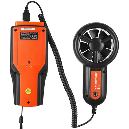 Split Handheld Anemometer, Digital Wind Speed CFM Meter Gauge with LED Backlight Screen, Measures Wind Velocity Wind Temperature Air Flow Wind Chill, for Sailing Surfing Flying HVAC.