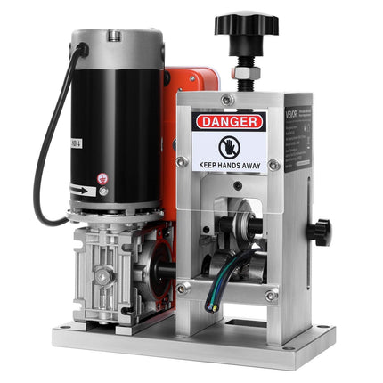 Electric Wire Stripping Machine, 1.5-40 mm, 400W Automatic Motorized Cable Stripper, 9.84 IPS (15 m/min) Wire Peeler with Alloy Blades, V-Shaped Rollers, Cooling Fan, for Scrap Copper Recycling.
