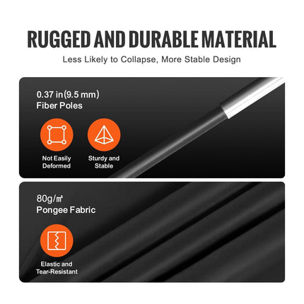 3 Doors Bed Tent Breathable Tent 70% Blackout with 9.5 mm Fiber Poles.