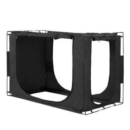 3 Doors Bed Tent Breathable Tent 70% Blackout with 9.5 mm Fiber Poles.